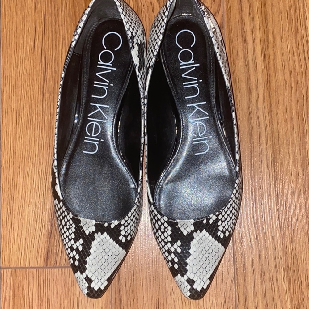 Calvin Klein original snake printed flats